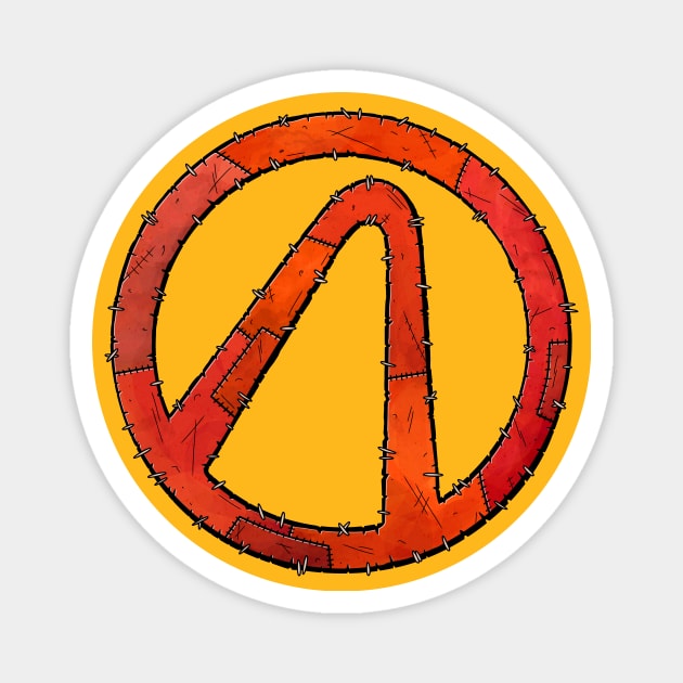 Vault Symbol Stitched Red - Borderlands Magnet by Doomgriever